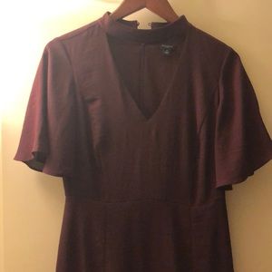 Ann Taylor Deep Burgundy Cocktail Dress-SP